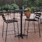 Flash Furniture 23.25 in L, 23.25 in W, 45 in H, Aluminum, Stainless Steel Top, Black TLH-059A-BK-GG - alternate 1
